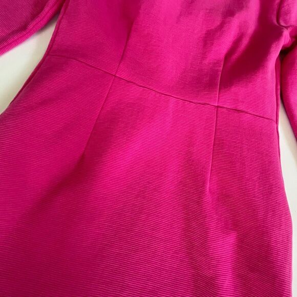 Boden Bronte Jersey Dress Cotton Blend Pink Ribbed V Neck 6 Tall - Picture 8 of 11